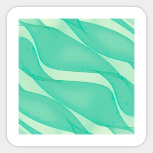 Abstract flowing ribbons in mint green Sticker